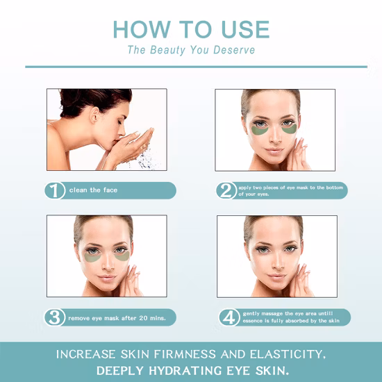 Etichetta privata all'ingrosso Foglia oro rosa Collgen Eye Idratante Dormire Rimpolpante Glitter Gel organico Hydrogel Maschera per labbra alla ciliegia