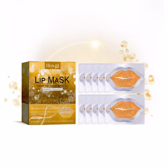 Maschera per labbra idratante maschera per labbra al collagene in oro 24 carati all'ingrosso